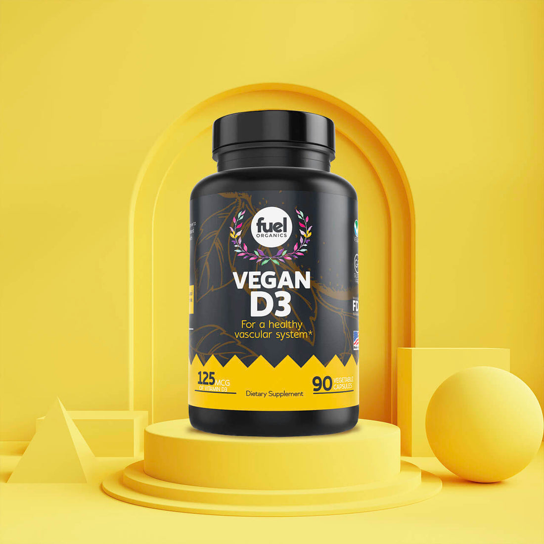 Vitamin D3 Vegan SALE 90ct, 125mcg